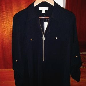MICHAEL Michael Kors Black 3/4 Sleeve